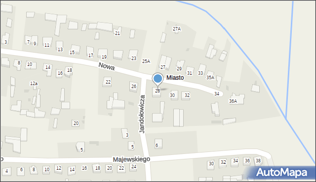 Adamów, Nowa, 28, mapa Adamów