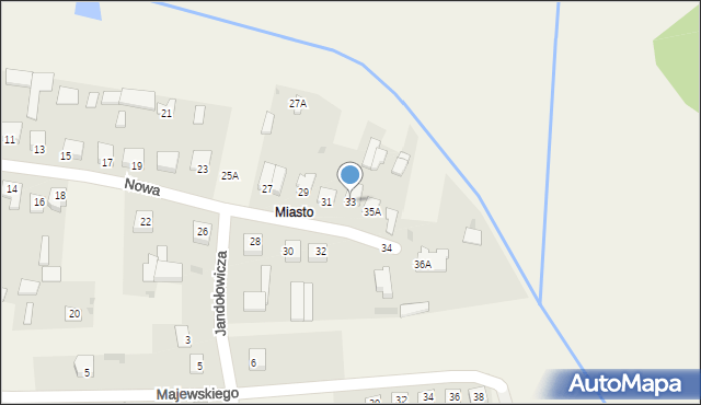 Adamów, Nowa, 33, mapa Adamów