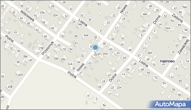Aleksandrów Kujawski, Nowa, 21, mapa Aleksandrów Kujawski