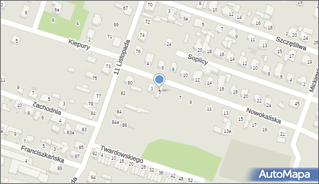 Aleksandrów Łódzki, Nowokaliska, 5, mapa Aleksandrów Łódzki