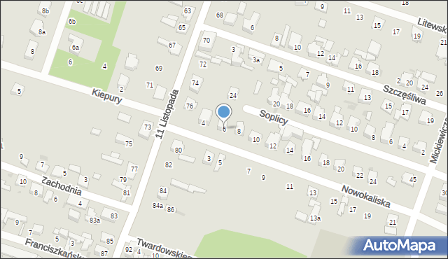 Aleksandrów Łódzki, Nowokaliska, 6, mapa Aleksandrów Łódzki