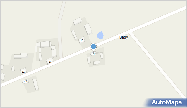 Baby, Nowe Baby, 11, mapa Baby