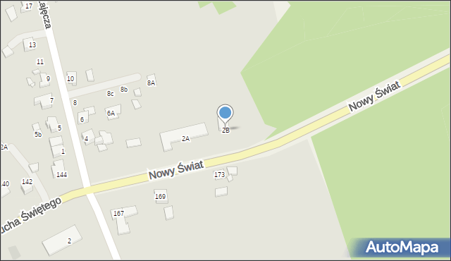 Bachorzew, Nowy Świat, 2B, mapa Bachorzew