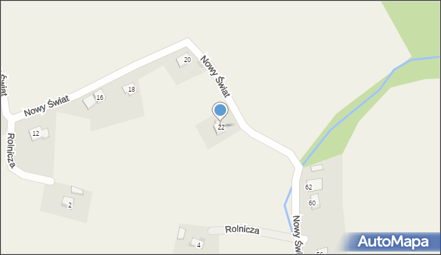 Bąków, Nowy Świat, 22, mapa Bąków