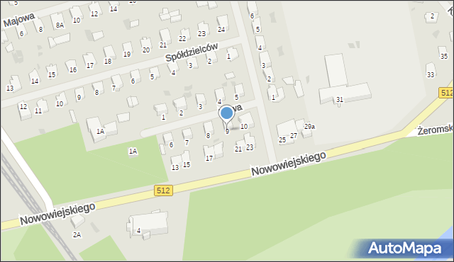 Bartoszyce, Nowa, 9, mapa Bartoszyce