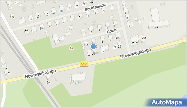 Bartoszyce, Nowowiejskiego, 15, mapa Bartoszyce