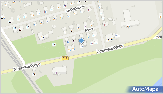 Bartoszyce, Nowowiejskiego, 17, mapa Bartoszyce