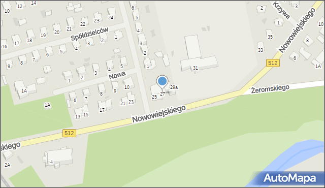 Bartoszyce, Nowowiejskiego, 27, mapa Bartoszyce