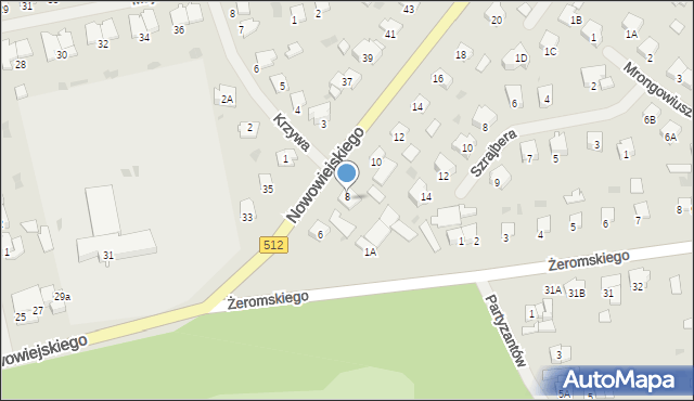 Bartoszyce, Nowowiejskiego, 8, mapa Bartoszyce