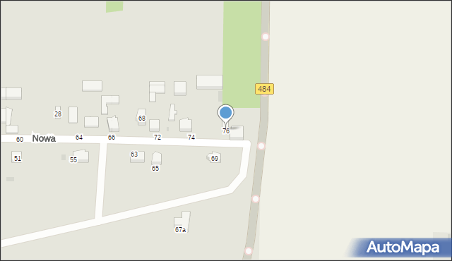 Bełchatów, Nowa, 76, mapa Bełchatów