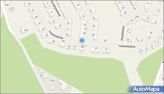 Bezrzecze, Nowoleśna, 29, mapa Bezrzecze