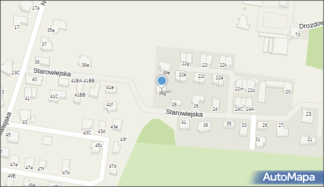 Bezrzecze, Nowowiejska, 39g, mapa Bezrzecze