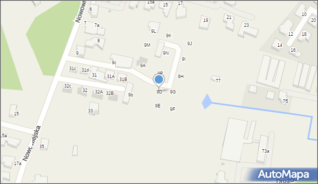 Bezrzecze, Nowowiejska, 9D, mapa Bezrzecze