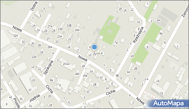 Biała Podlaska, Nowa, 11, mapa Białej Podlaskiej