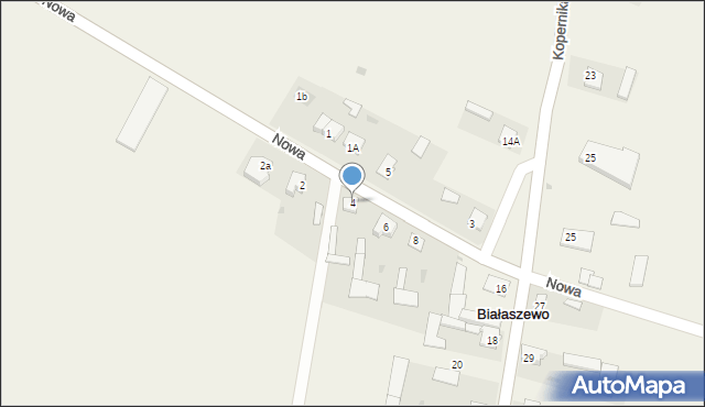 Białaszewo, Nowa, 4, mapa Białaszewo