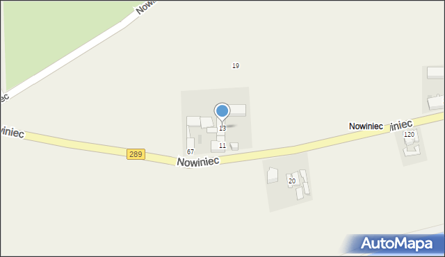 Białków, Nowiniec, 13, mapa Białków