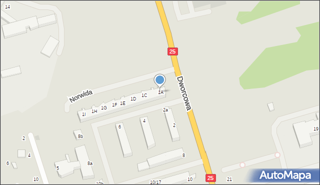 Biały Bór, Norwida Cypriana Kamila, 1A, mapa Biały Bór