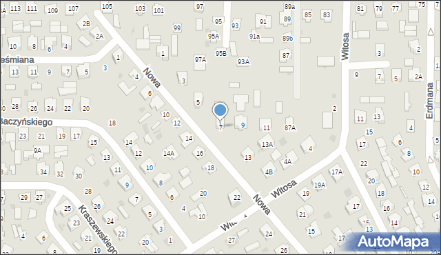 Bielsk Podlaski, Nowa, 7, mapa Bielsk Podlaski
