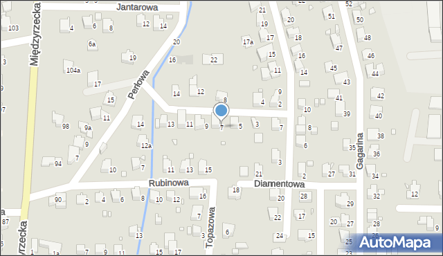 Bielsko-Biała, Nowiny, 7, mapa Bielsko-Białej