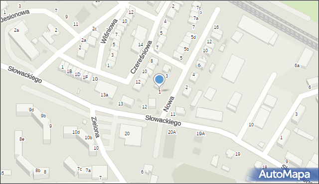 Bierutów, Nowa, 1, mapa Bierutów