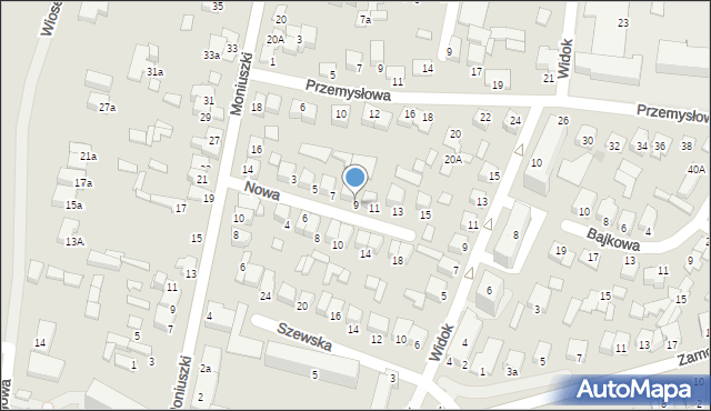 Biłgoraj, Nowa, 9, mapa Biłgoraj