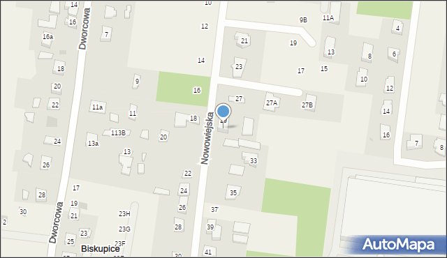 Biskupice, Nowowiejska, 31, mapa Biskupice