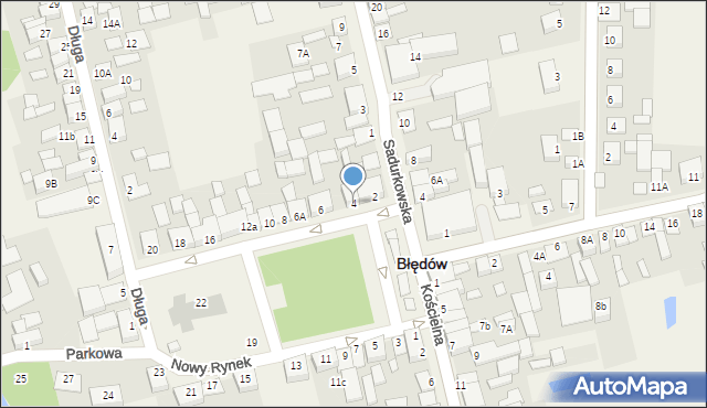 Błędów, Nowy Rynek, 4, mapa Błędów