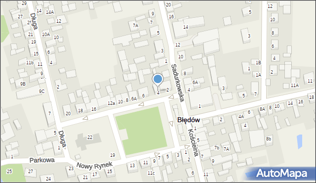 Błędów, Nowy Rynek, 4b, mapa Błędów