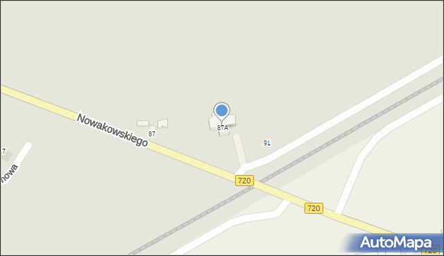 Błonie, Nowakowskiego, 87A, mapa Błonie