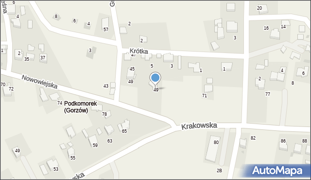 Bobrek, Nowowiejska, 49, mapa Bobrek