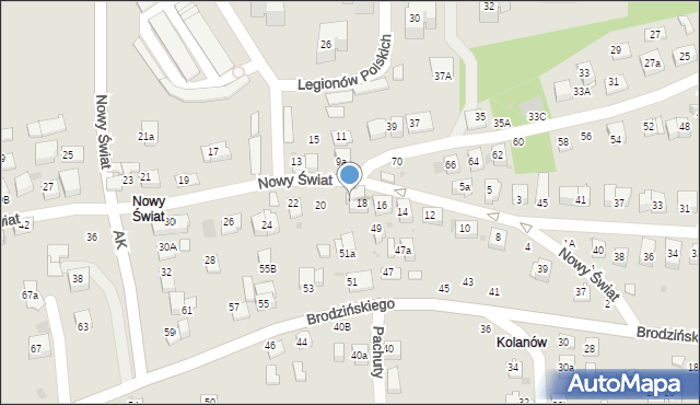 Bochnia, Nowy Świat, 18a, mapa Bochni