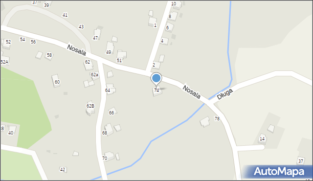 Brzeszcze, Nosala, 74, mapa Brzeszcze