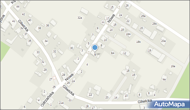 Brzeźce, Nowa, 6, mapa Brzeźce