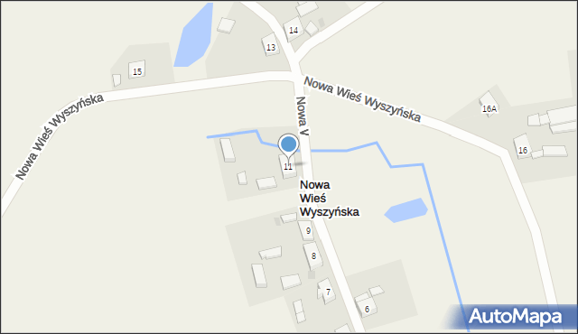 Bukowiec, Nowa Wieś Wyszyńska, 11, mapa Bukowiec