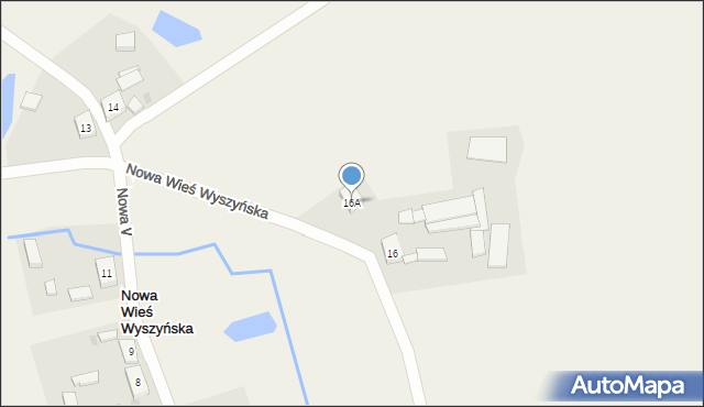 Bukowiec, Nowa Wieś Wyszyńska, 16A, mapa Bukowiec