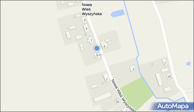 Bukowiec, Nowa Wieś Wyszyńska, 5, mapa Bukowiec