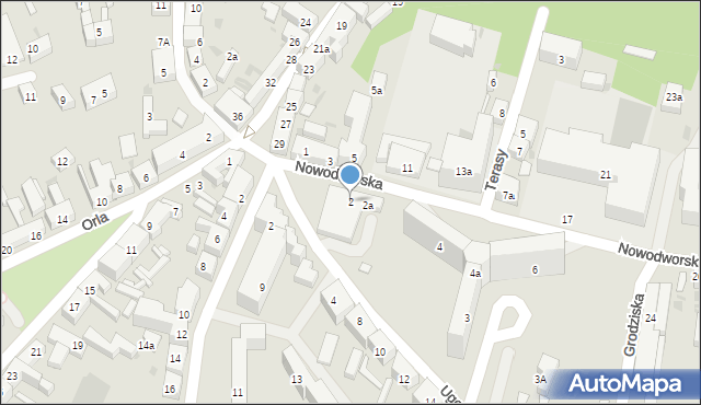 Bydgoszcz, Nowodworska, 2, mapa Bydgoszczy