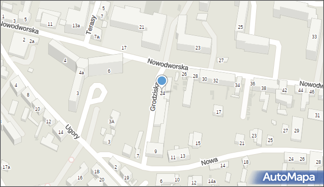 Bydgoszcz, Nowodworska, 24, mapa Bydgoszczy