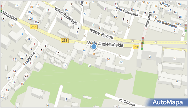 Bydgoszcz, Nowy Rynek, 8, mapa Bydgoszczy