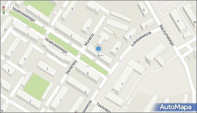 Bydgoszcz, Noakowskiego Stanisława, 5, mapa Bydgoszczy