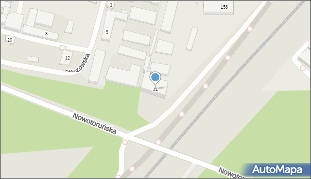 Bydgoszcz, Nowotoruńska, 41, mapa Bydgoszczy
