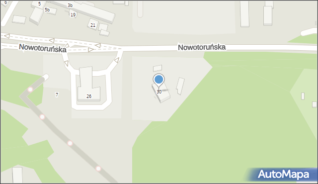 Bydgoszcz, Nowotoruńska, 30, mapa Bydgoszczy