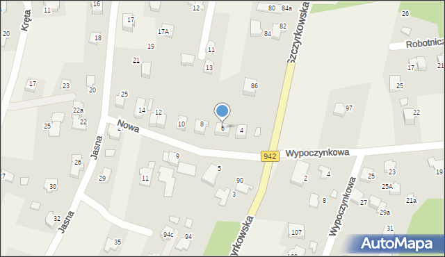 Bystra, Nowa, 6, mapa Bystra