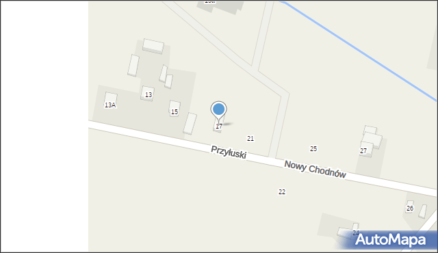 Chodnów, Nowy Chodnów, 17, mapa Chodnów