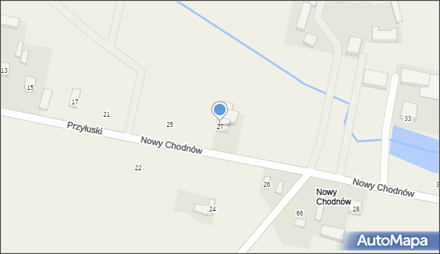 Chodnów, Nowy Chodnów, 27, mapa Chodnów