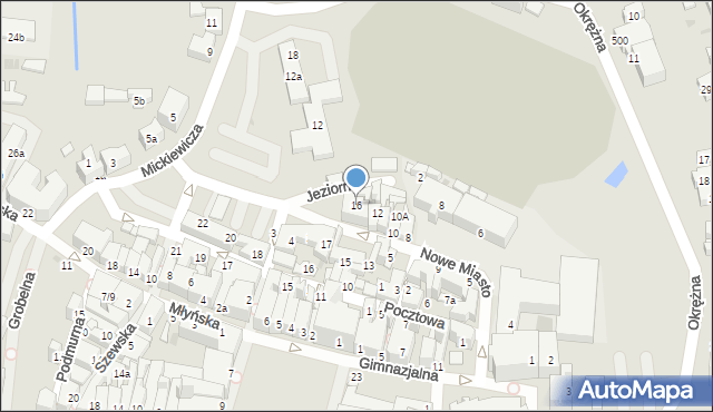 Chojnice, Nowe Miasto, 16, mapa Chojnic