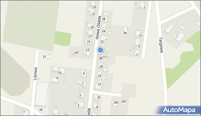 Chybie, Nowa Osada, 18, mapa Chybie