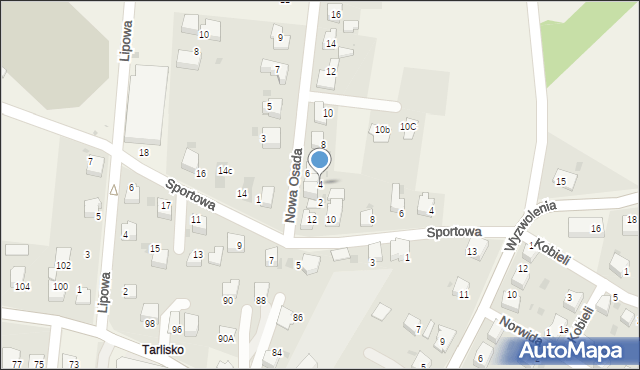 Chybie, Nowa Osada, 4, mapa Chybie