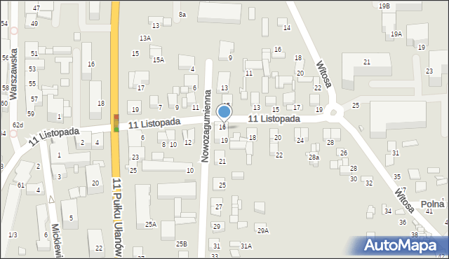 Ciechanów, Nowozagumienna, 17, mapa Ciechanów