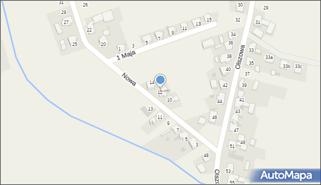Cisek, Nowa, 12, mapa Cisek